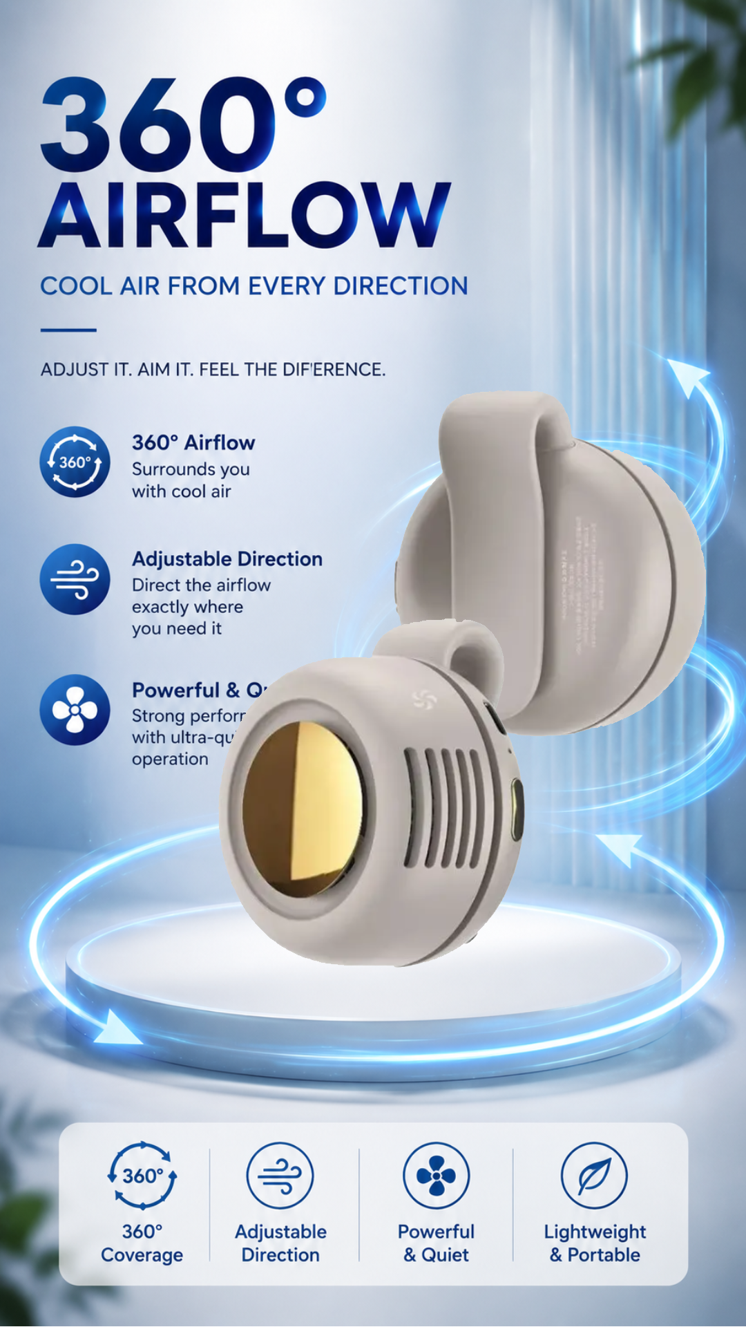 Ventilateur Clip-on 3-en-1 FloatAir™