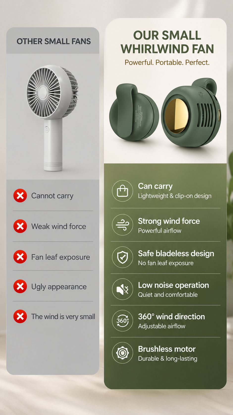 FloatAir™ 3-in-1 Clip-on Fan